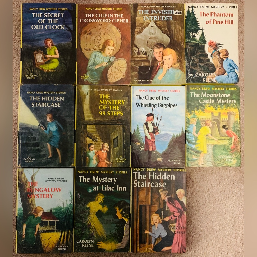 Set of Antique Nancy Drew Novels (yellow matte)